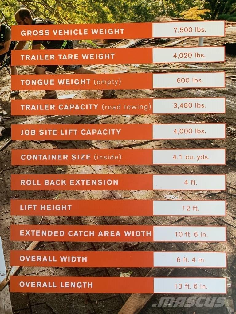  Equipter RB4000 Sklápěcí přívěsy