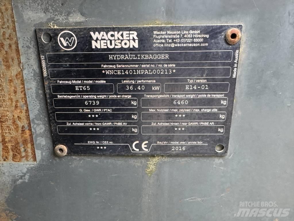Wacker Neuson ET65 Pásová rýpadla