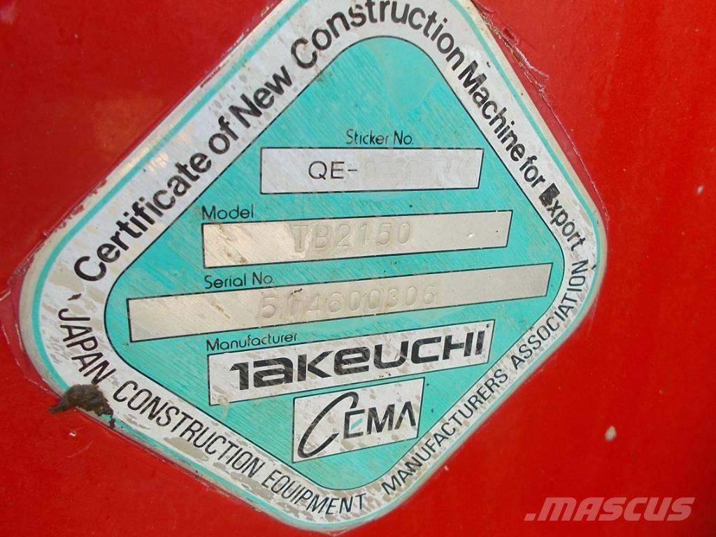 Takeuchi TB 2150 Pásová rýpadla