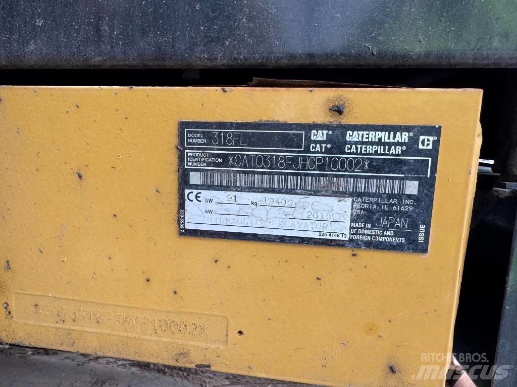 CAT 318 FL Pásová rýpadla