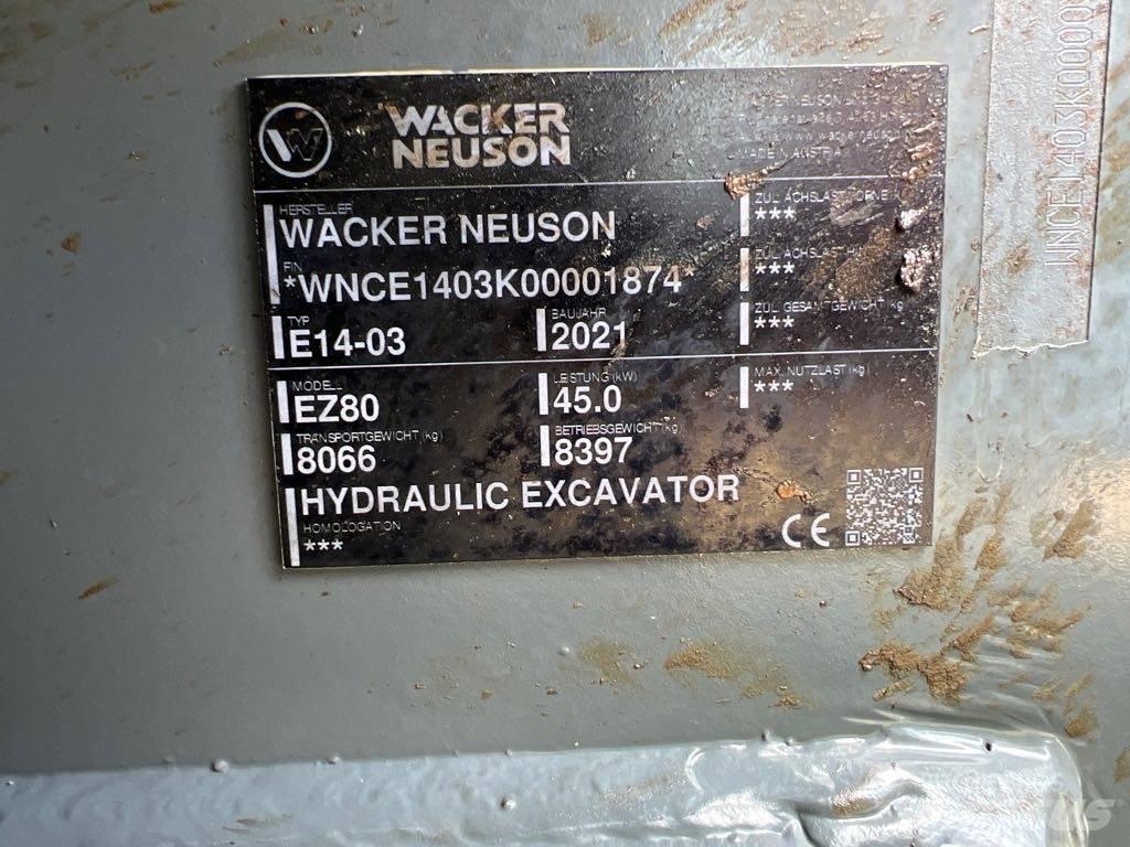 Wacker Neuson EZ80 Pásová rýpadla