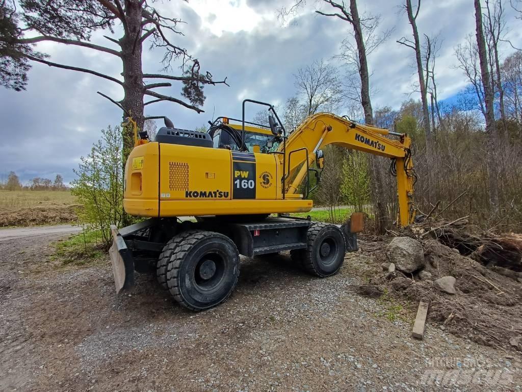 Komatsu PW 160-7E0 Kolová rýpadla