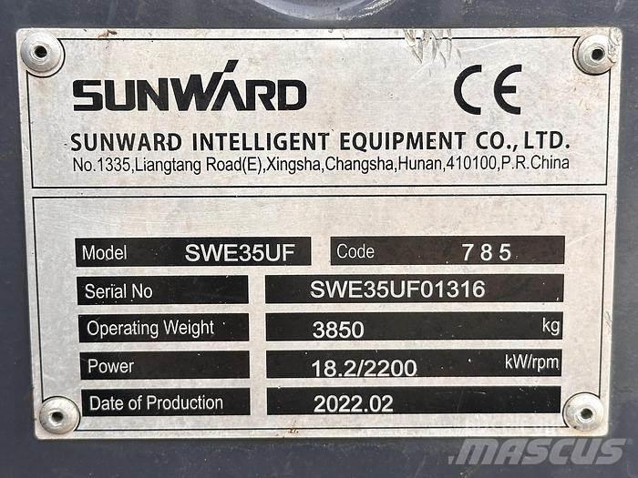 Sunward SWE35UF Mini rýpadla < 7t