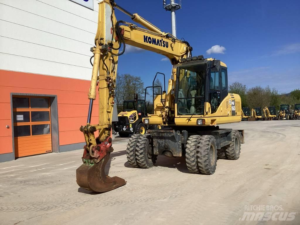 Komatsu PW 160-7E0 Kolová rýpadla