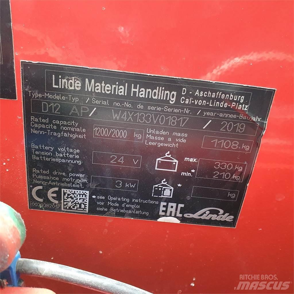 Linde D12AP Ručně vedené vysokozdvižné vozíky