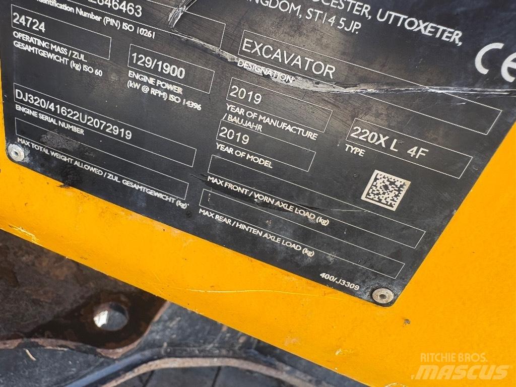 JCB 220X Pásová rýpadla
