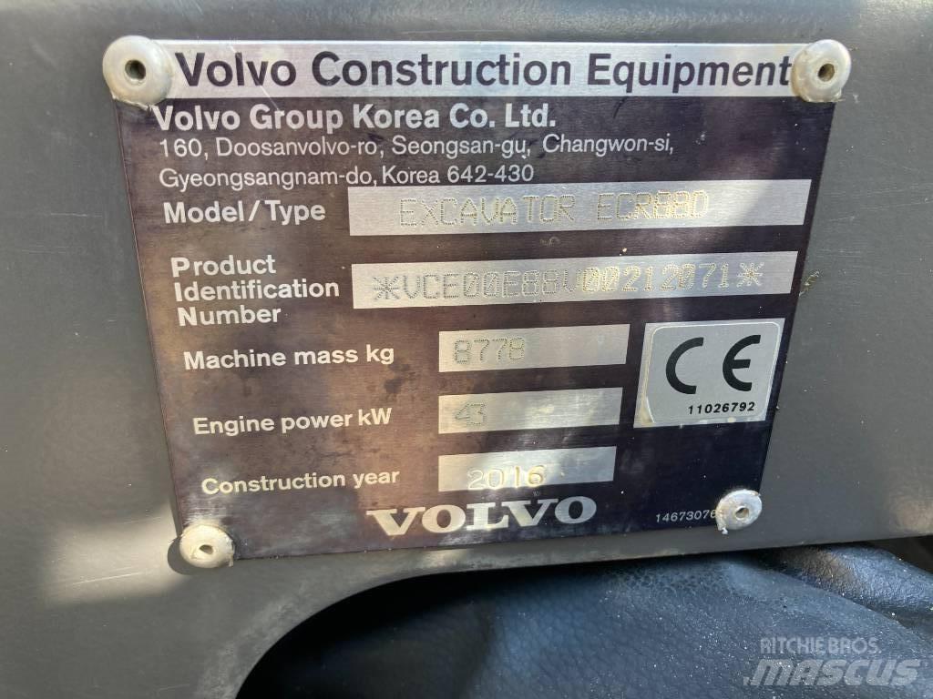 Volvo ECR 88 D Midi rýpadla 7t - 12t