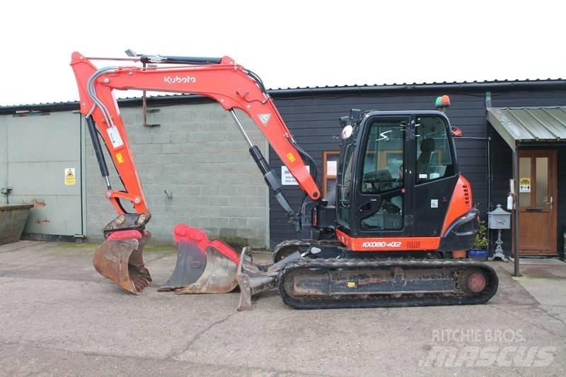 Kubota KX 080-4 Midi rýpadla 7t - 12t