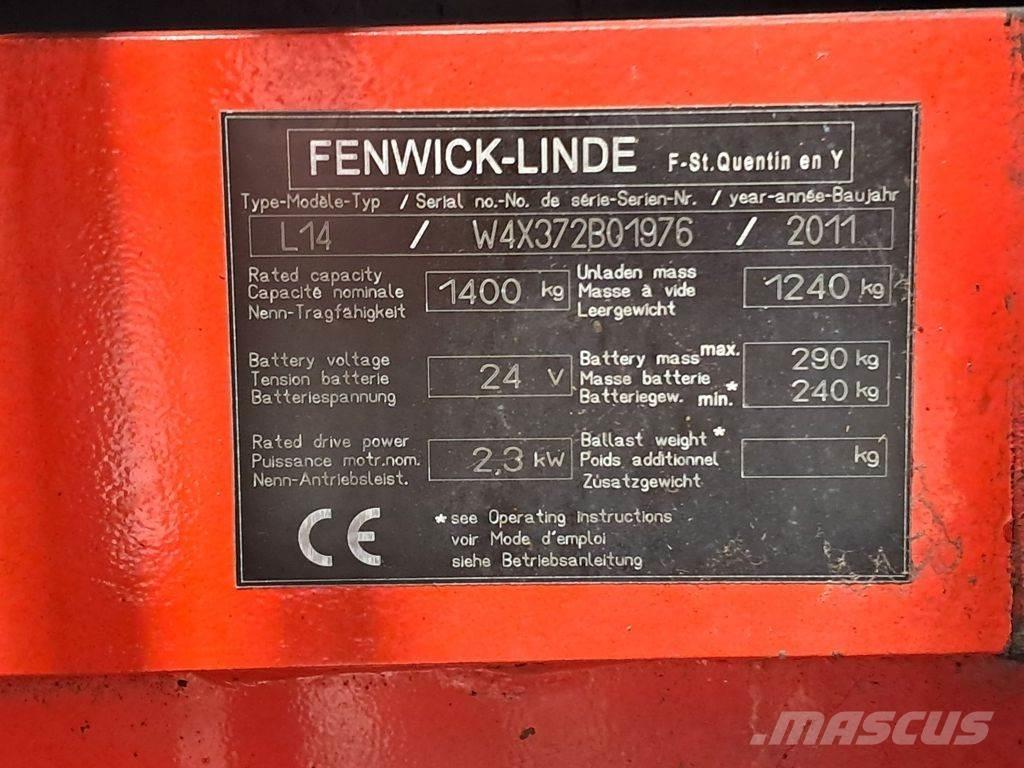 Linde L14 Ručně vedené vysokozdvižné vozíky