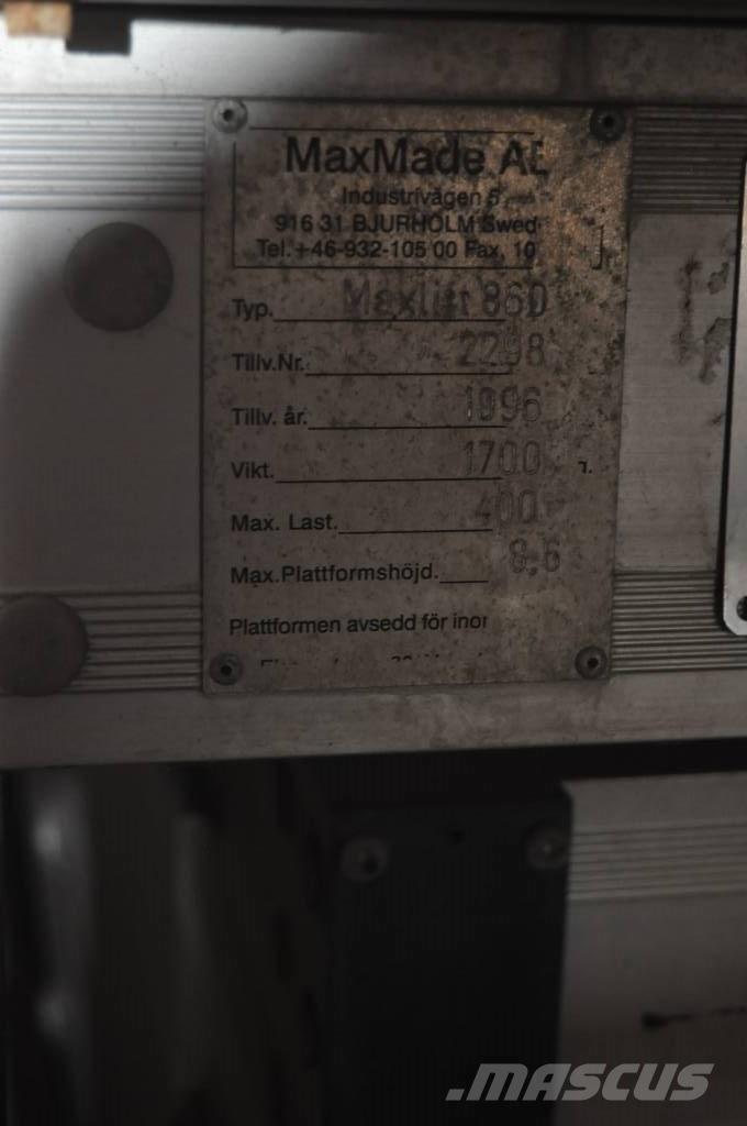  Max Made AB SAXLIFT Manipulace s materiálem – ostatní