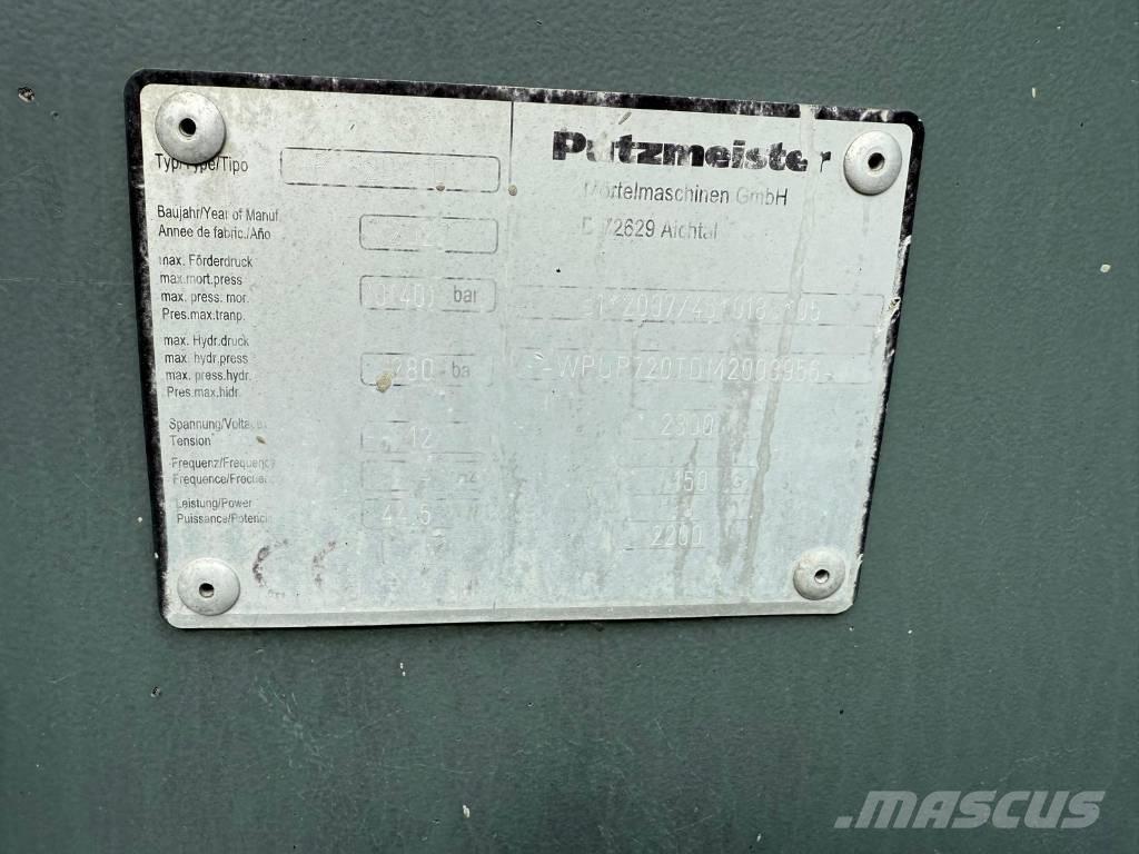 Putzmeister P 720 TD Nákladní auta s čerpadly betonu