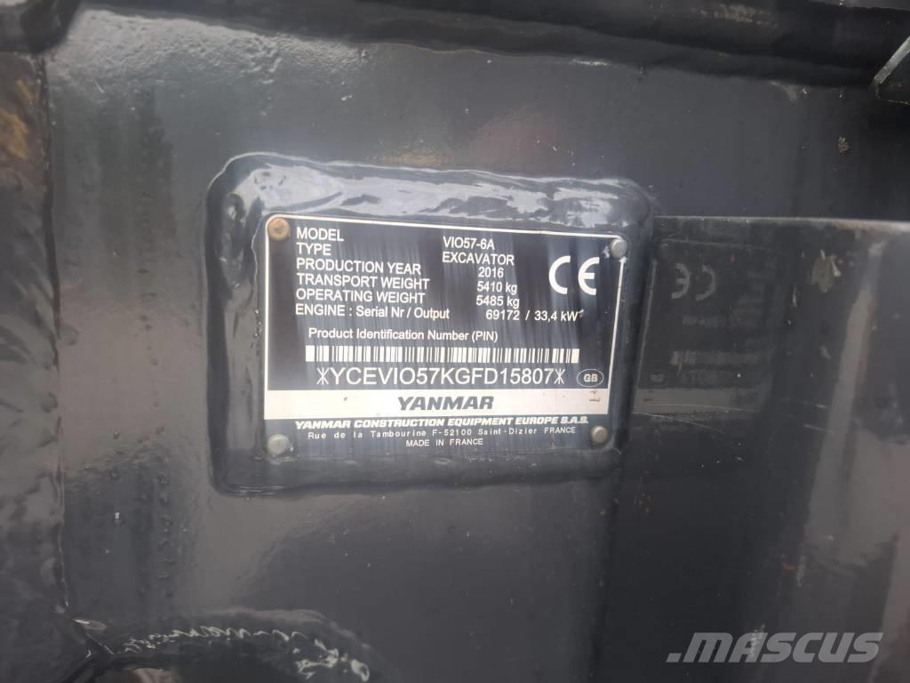 Yanmar vio 57-6A Mini rýpadla < 7t