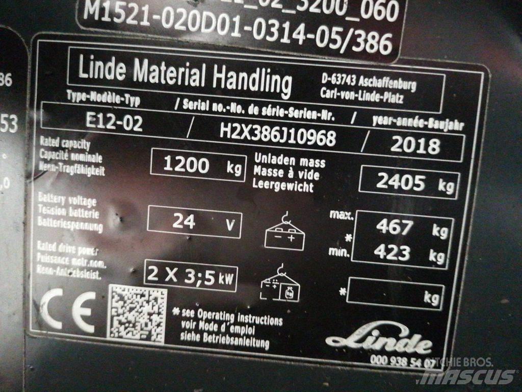 Linde E12-02 Akumulátorové vozíky