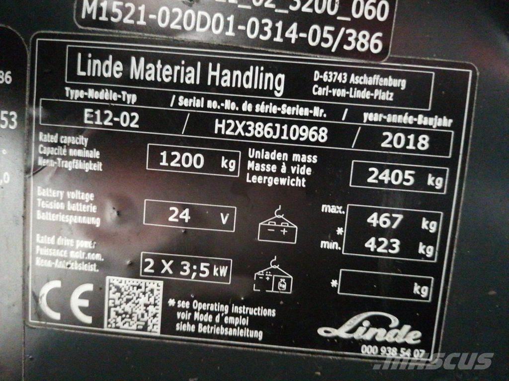 Linde E12-02 Akumulátorové vozíky