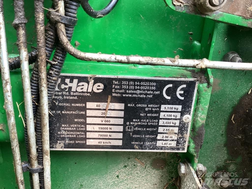 McHale V 660 Lis na válcové balíky