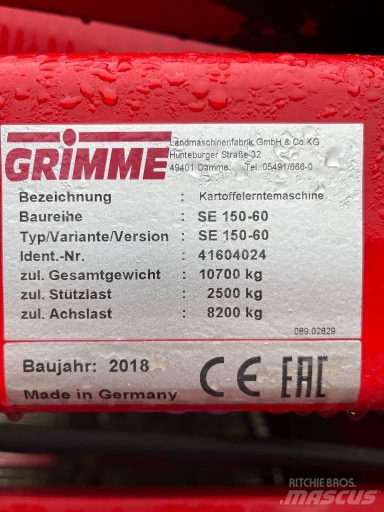 Grimme SE 150-60 NB Bramborové kombajny / sklízeče