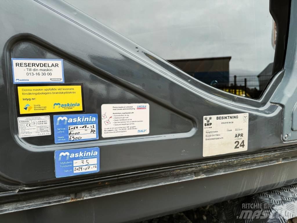 Doosan DX170W-5 Kolová rýpadla