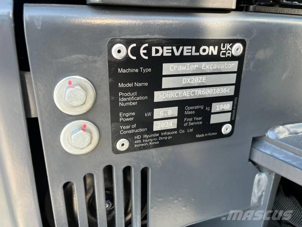 Develon DX 20 ZE Mini rýpadla < 7t