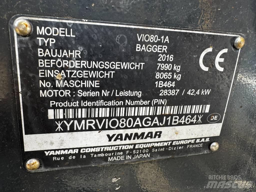 Yanmar ViO80-1A Midi rýpadla 7t - 12t