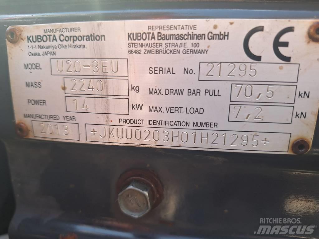 Kubota U 20-3 Mini rýpadla < 7t