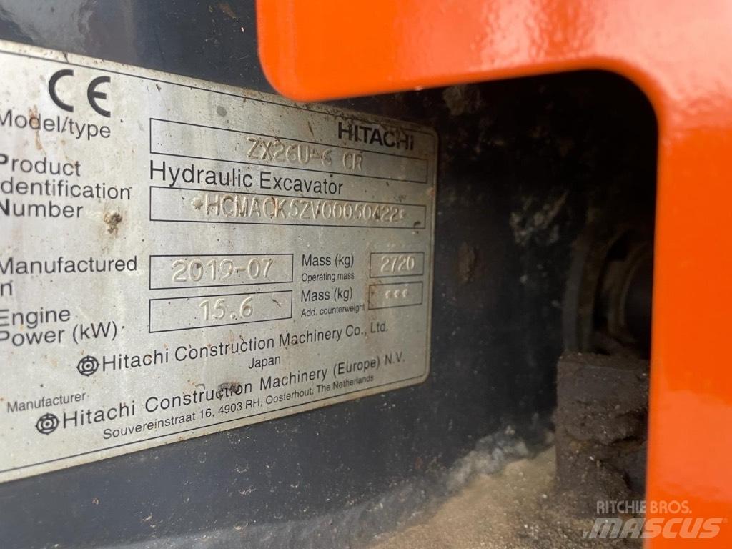 Hitachi ZX 26 U-6 Mini rýpadla < 7t
