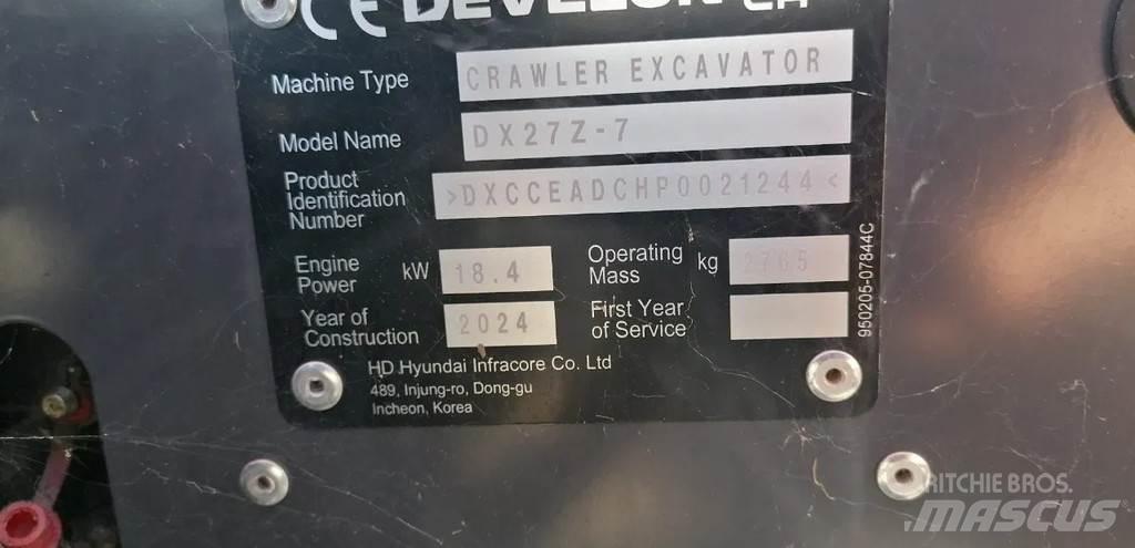 Doosan DX27Z-7 Mini rýpadla < 7t