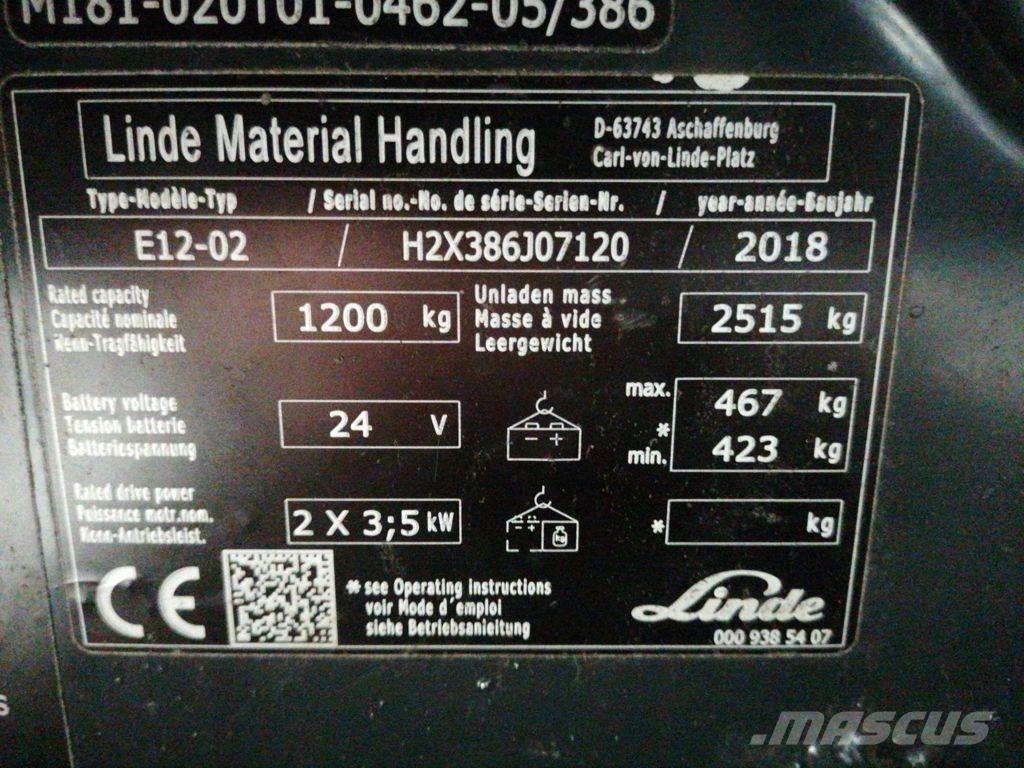 Linde E12-02 Akumulátorové vozíky