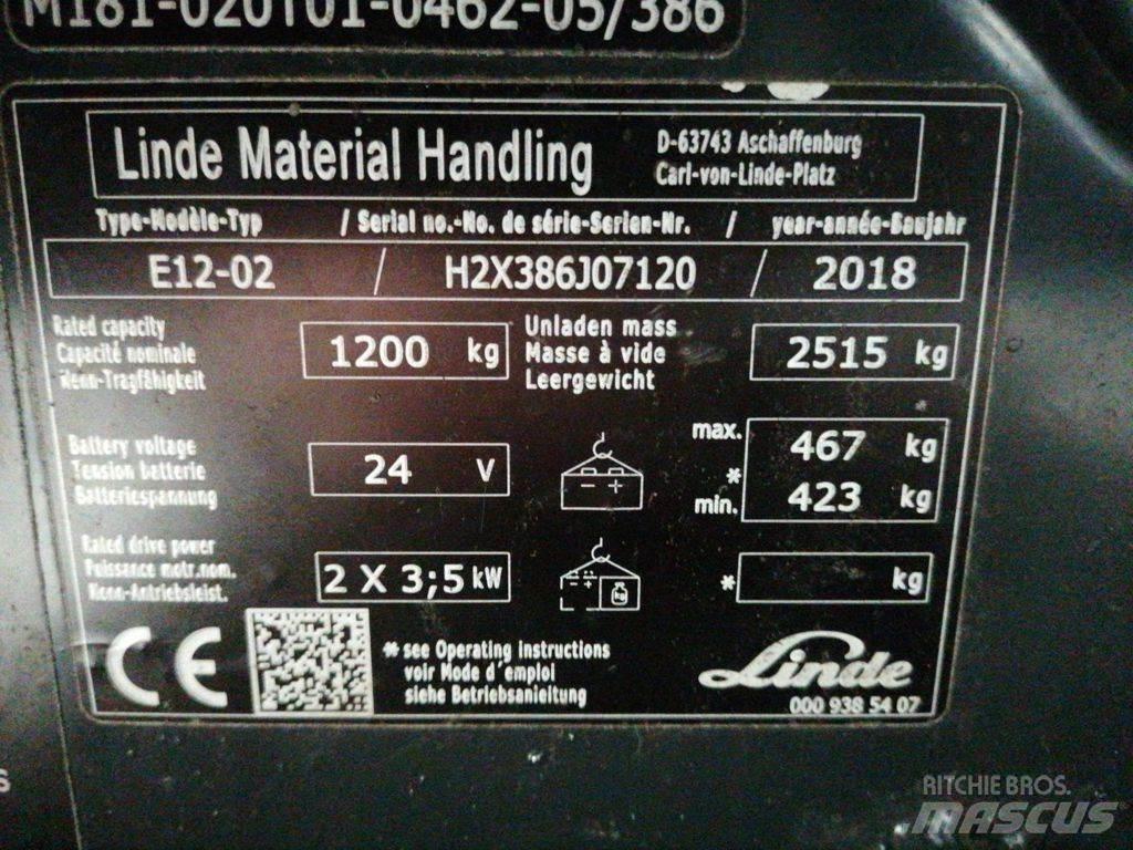 Linde E12-02 Akumulátorové vozíky