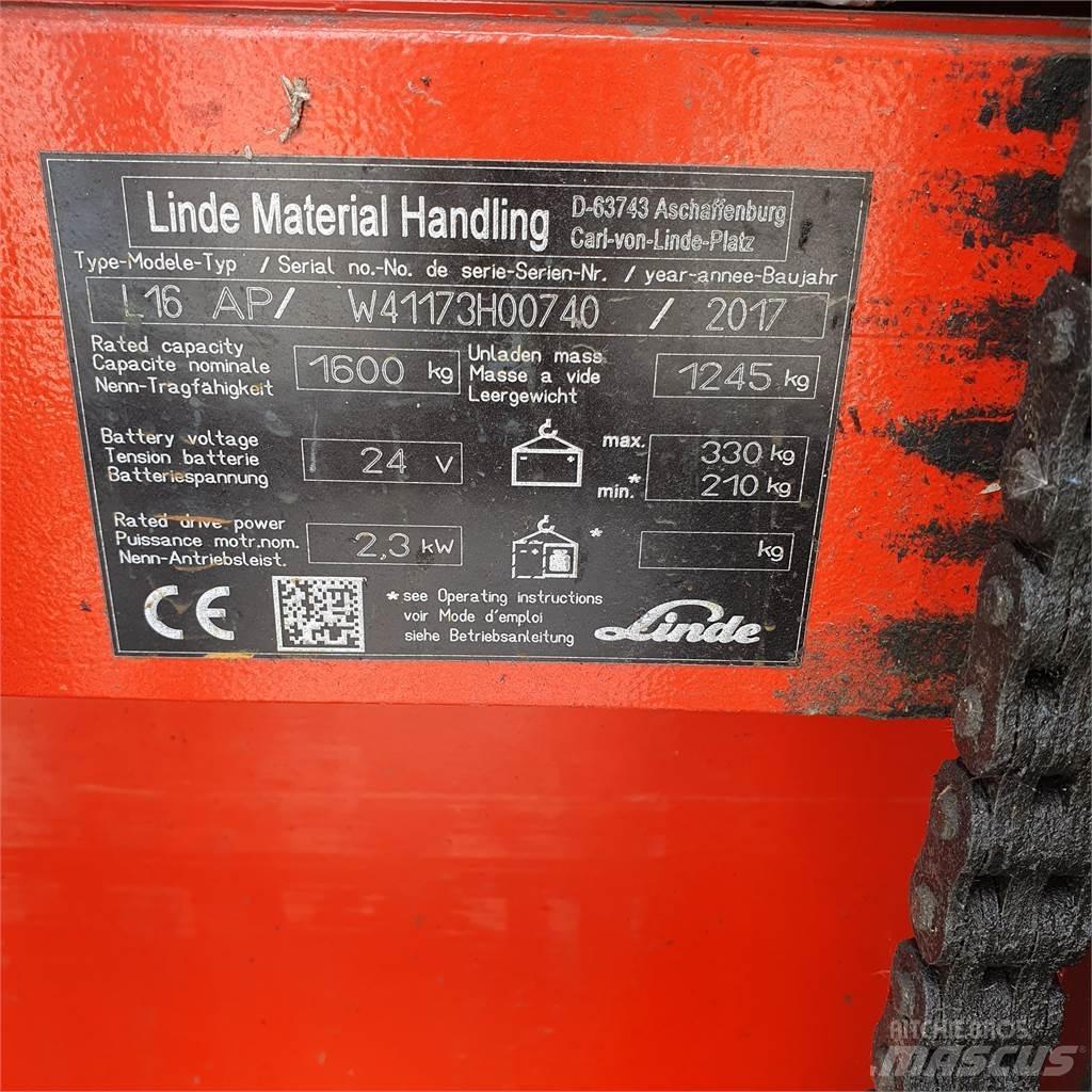 Linde L16AP Ručně vedené vysokozdvižné vozíky