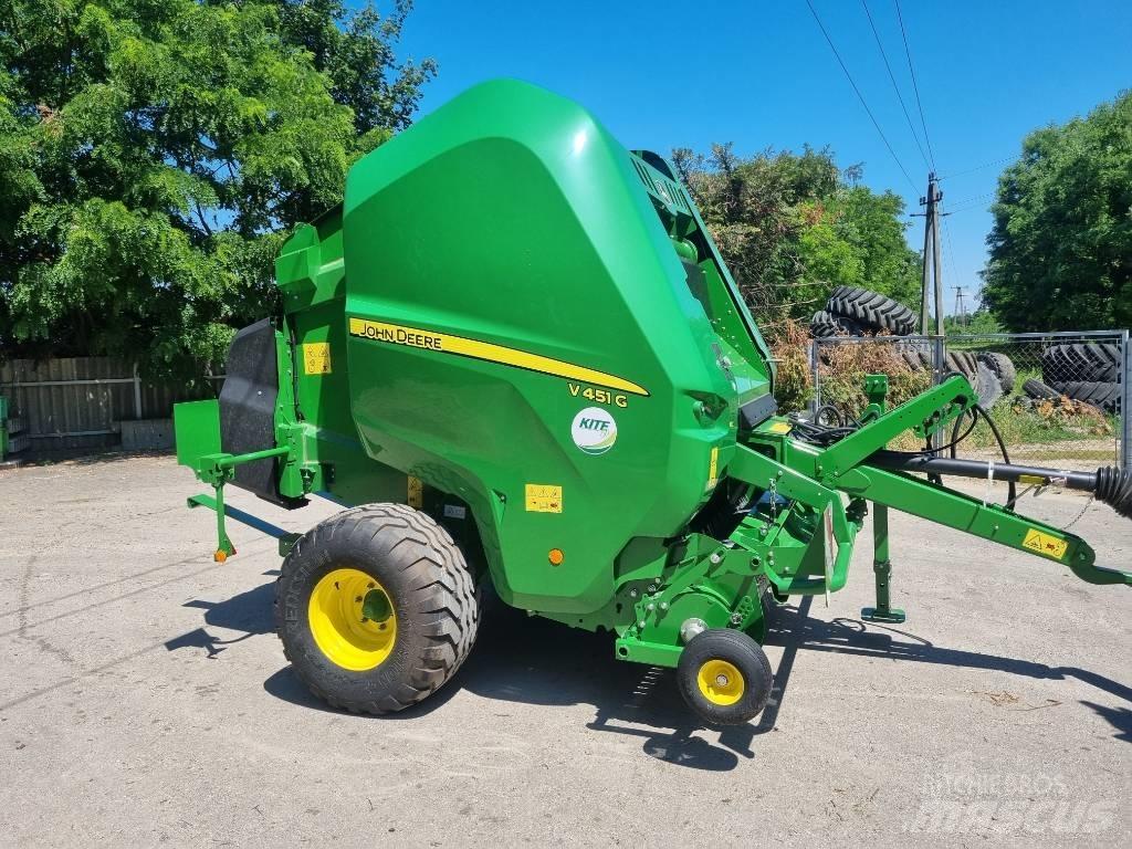 John Deere V451G Lis na válcové balíky