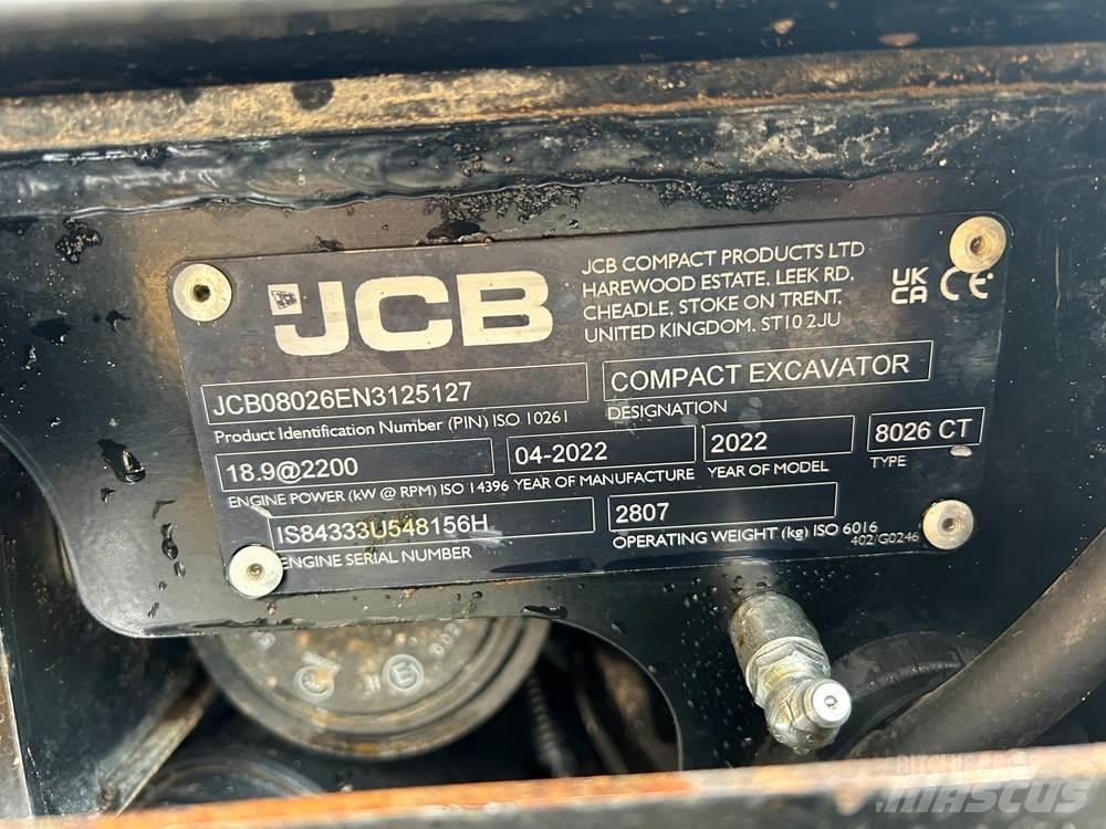JCB 8026 CTS Mini rýpadla < 7t