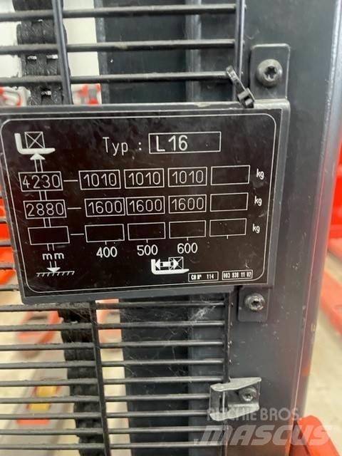 Linde L16 Ručně vedené vysokozdvižné vozíky