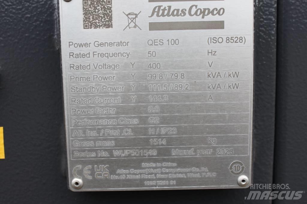 Atlas Copco QES 100 Naftové generátory