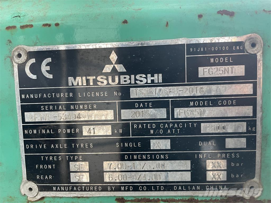 Mitsubishi FG25T LPG vozíky