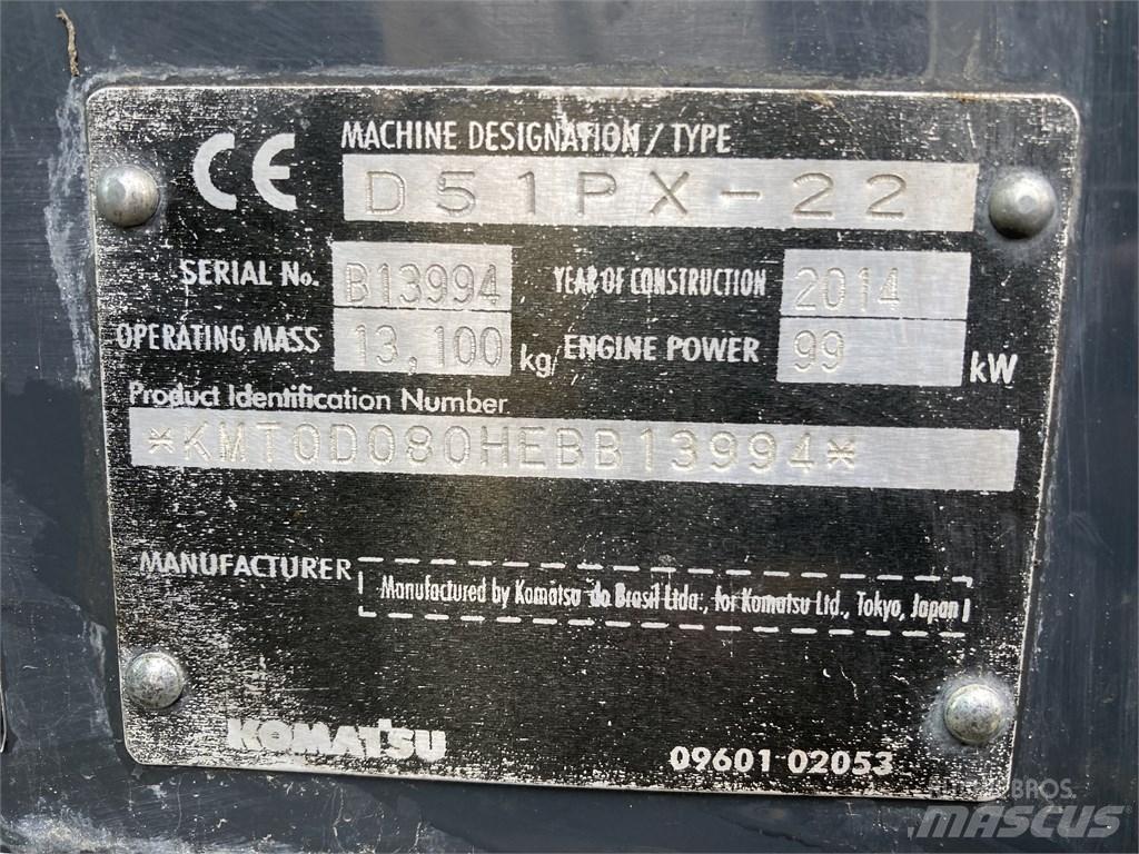 Komatsu DX 51 PX 22 Pásové dozery