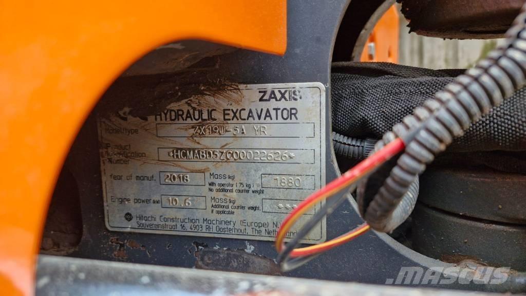 Hitachi ZX 19 U-5 Mini rýpadla < 7t