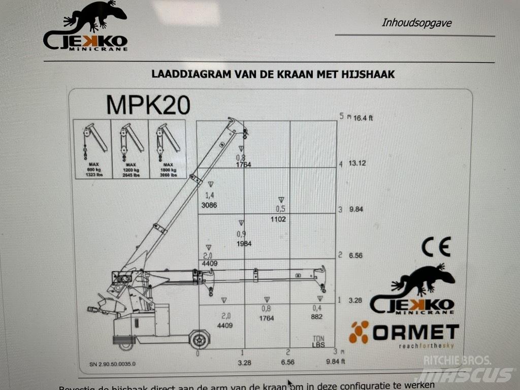 Jekko MPK 20 W Minijeřáby