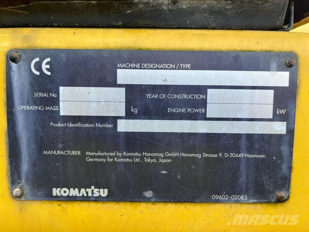 Komatsu PW 160-7 Kolová rýpadla