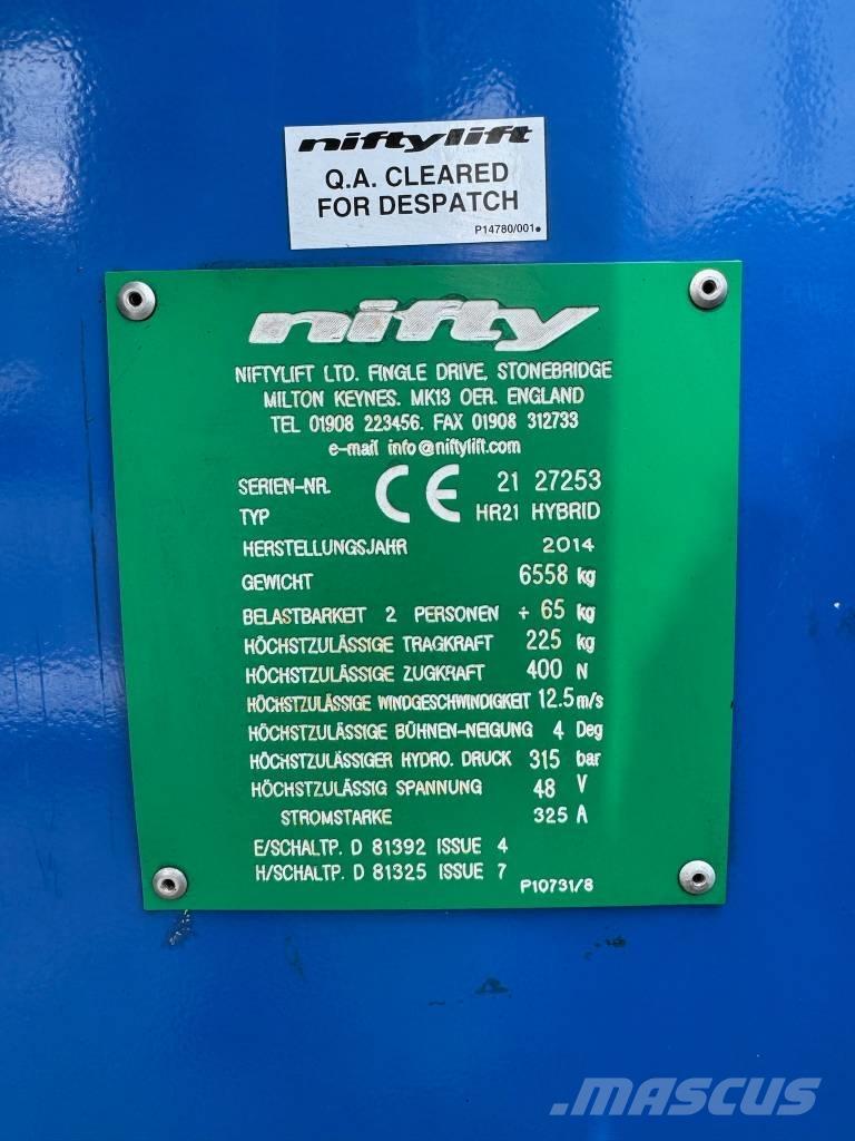 Niftylift HR 21 D E Kloubové plošiny