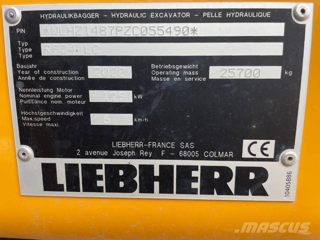 Liebherr R924 G8 Pásová rýpadla