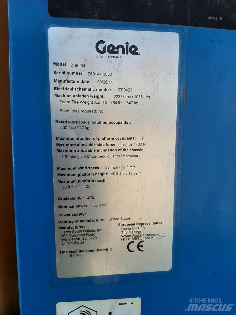 Genie Z60 Kloubové plošiny