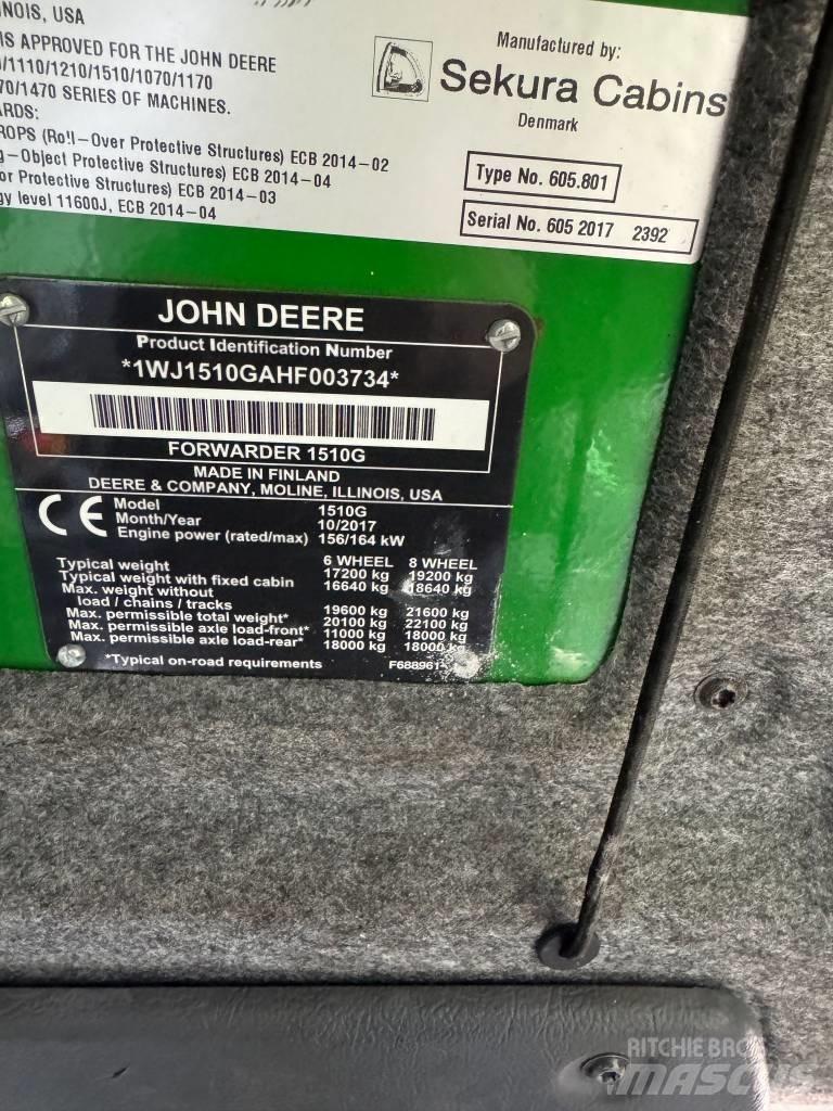 John Deere 1510G Vyvážecí traktory