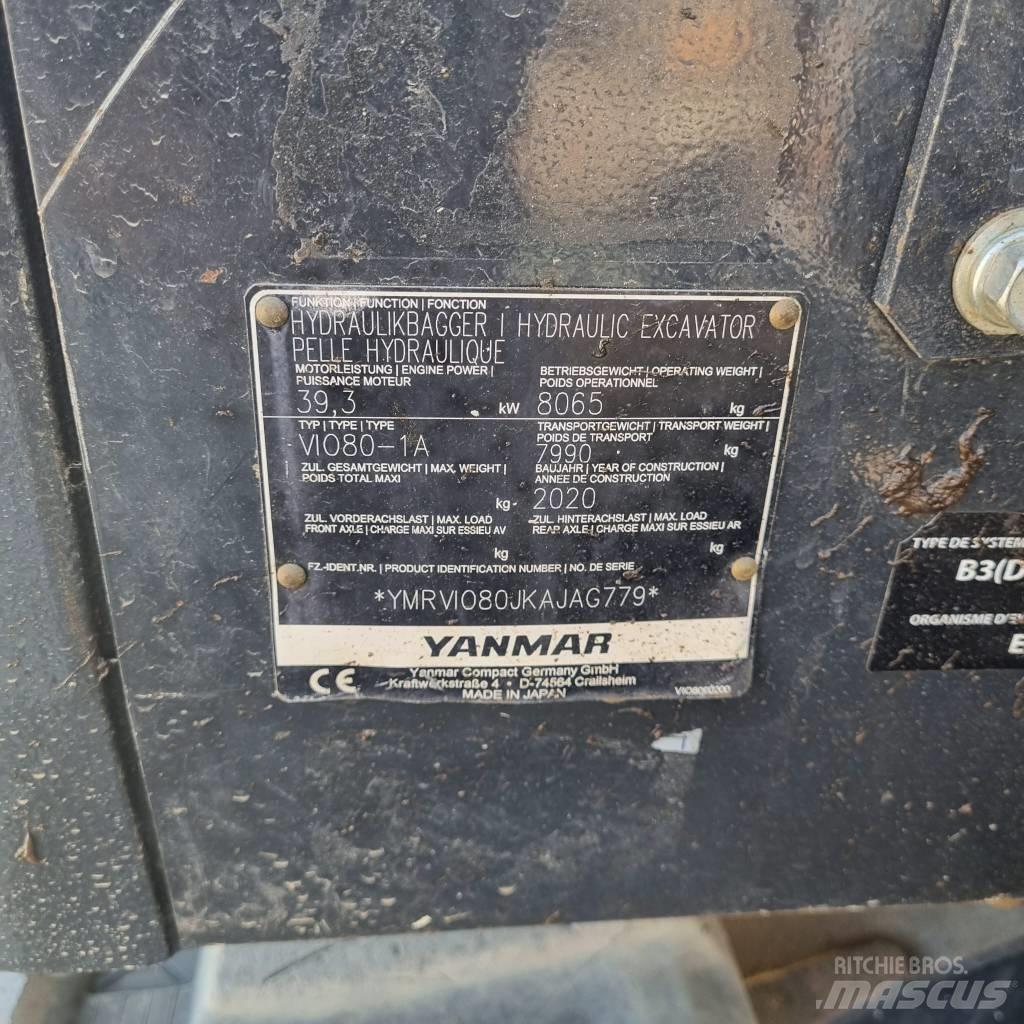Yanmar Vio 80-1A Midi rýpadla 7t - 12t