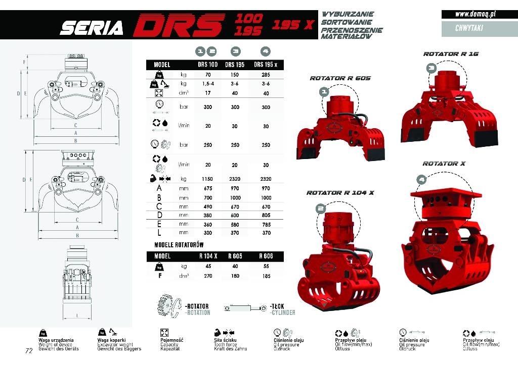  DEMOQ DSR1300 Klešťové drapáky