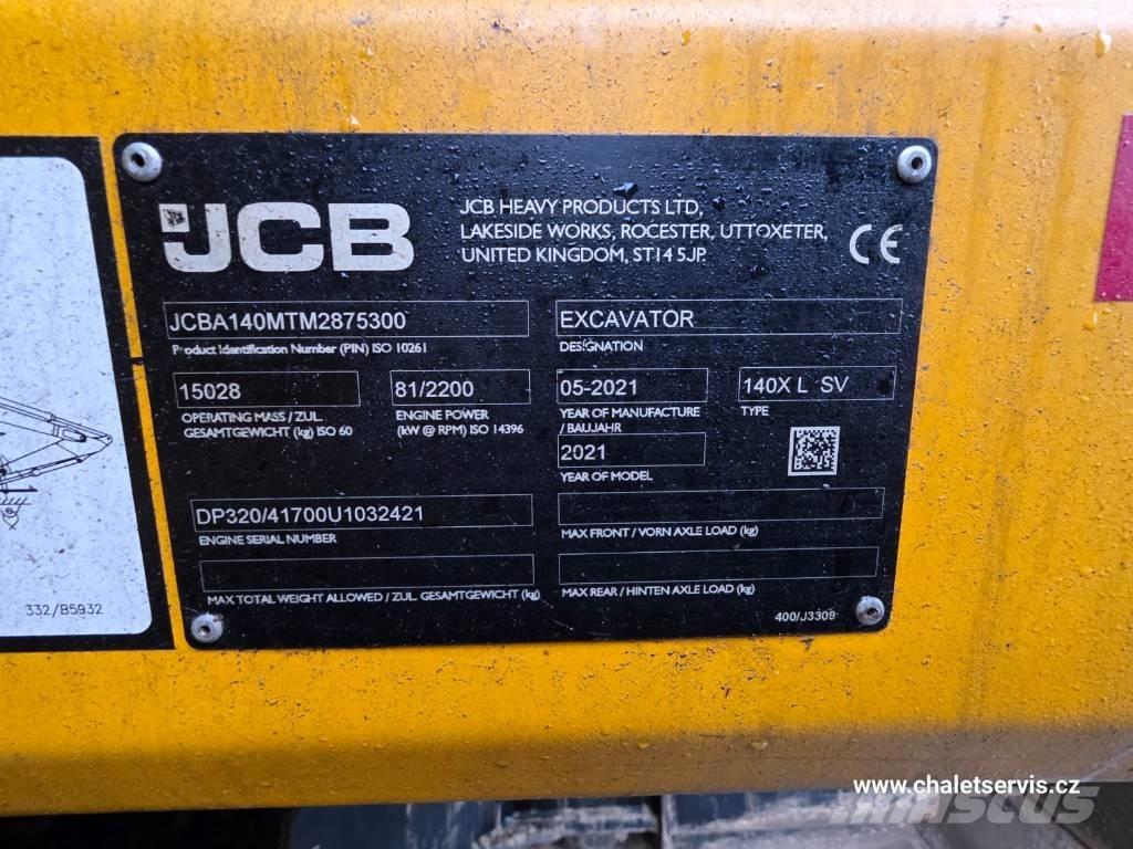 JCB 140 X Pásová rýpadla