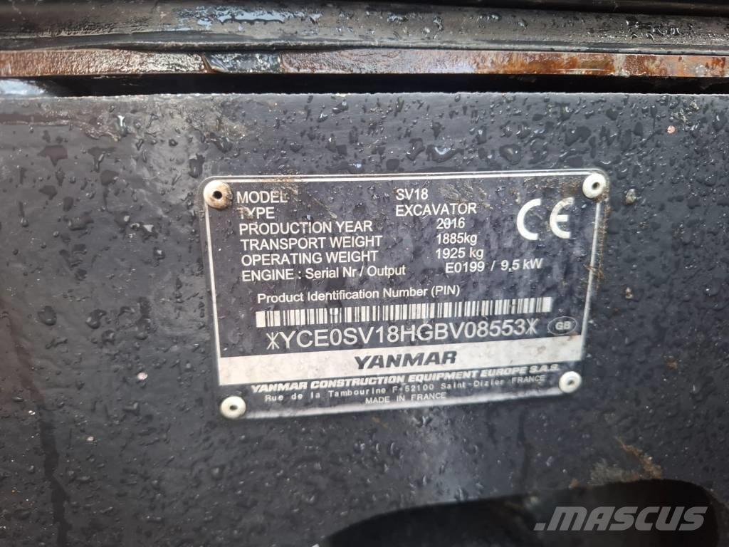 Yanmar SV 18 Mini rýpadla < 7t