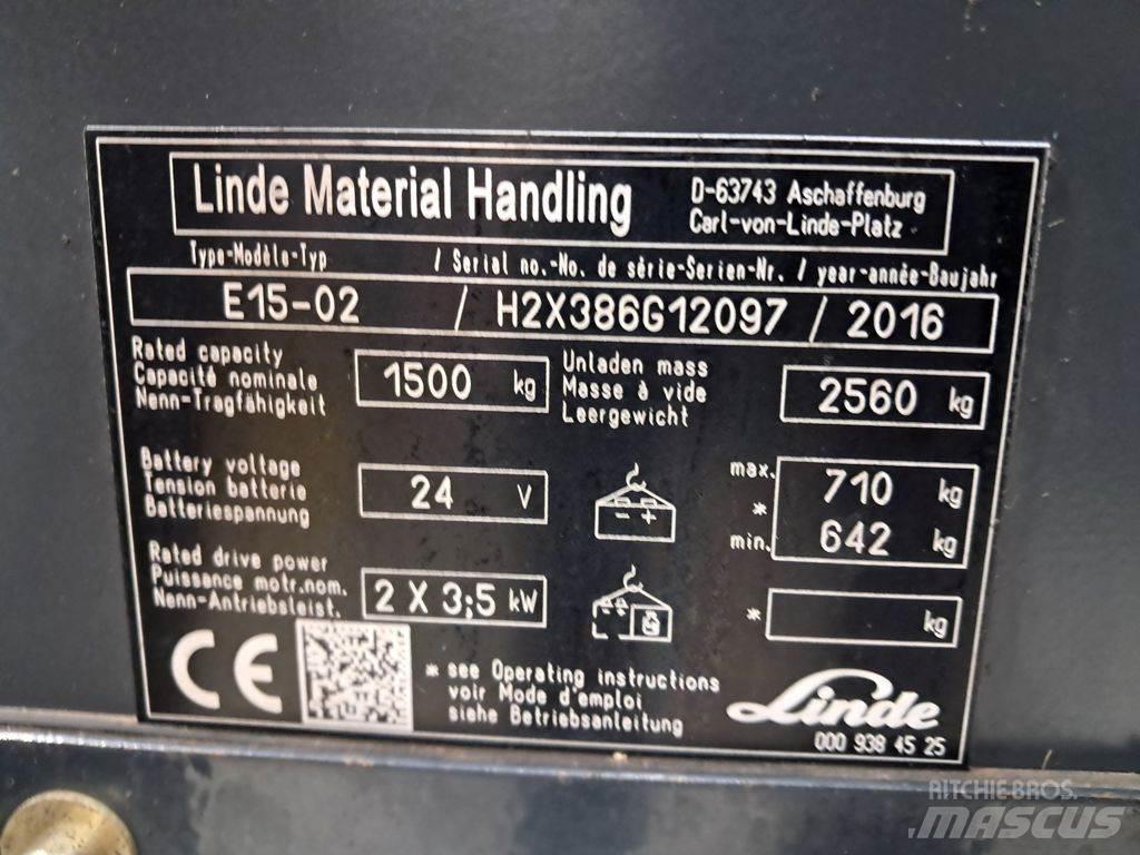 Linde E15-02 Akumulátorové vozíky