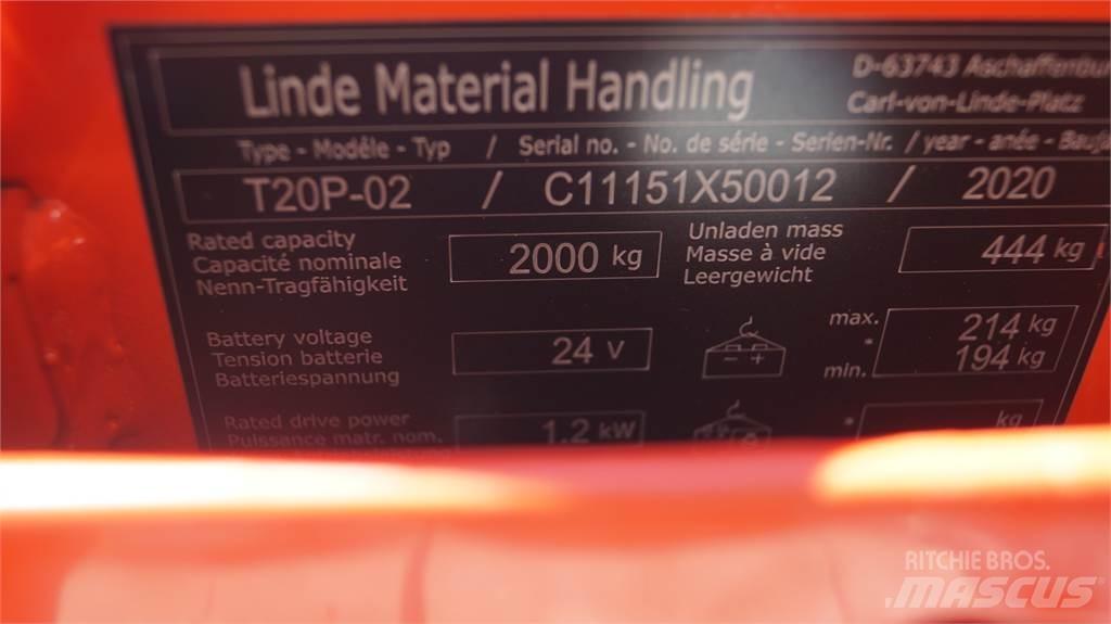 Linde T20P Nízkozdvižný vozík