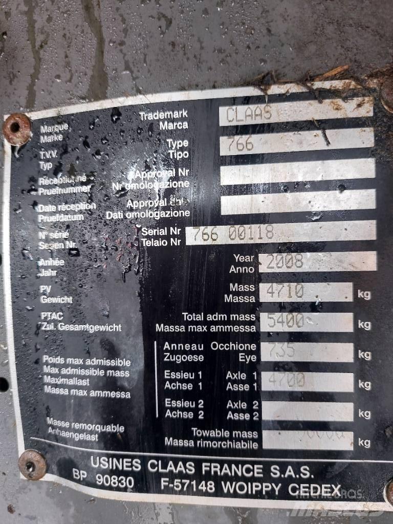 CLAAS kombipress 355 Lis na válcové balíky