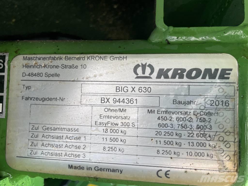 Krone Big X 630 Samojízdné sekačky
